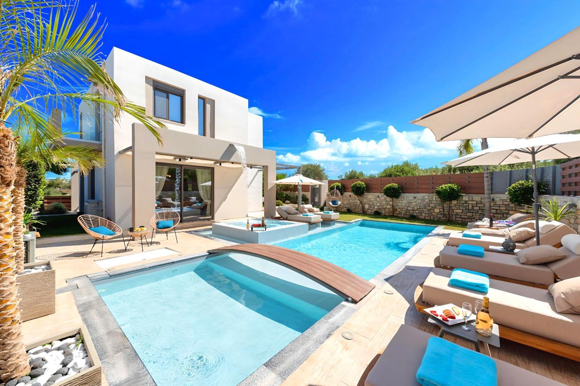 Minoas Villas Heated Pool Kournás 외부 사진