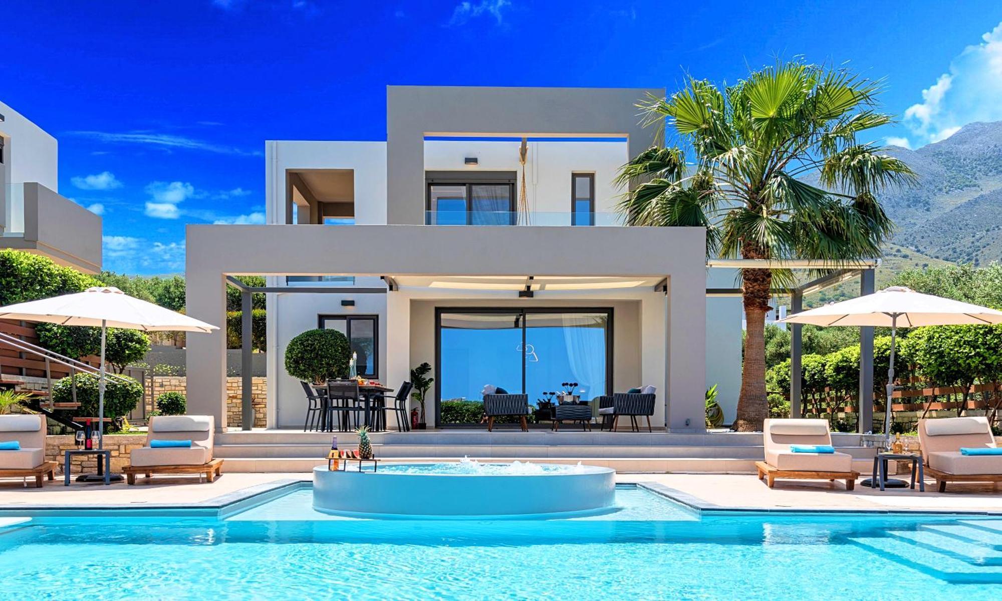Minoas Villas Heated Pool Kournás 외부 사진
